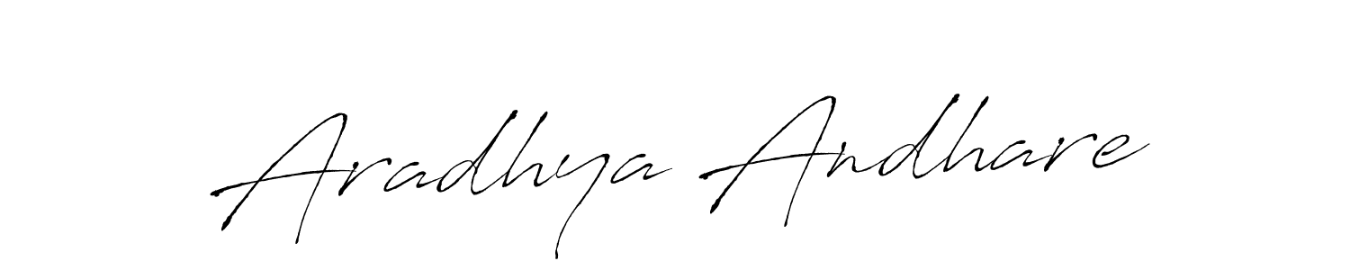 Make a beautiful signature design for name Aradhya Andhare. With this signature (Antro_Vectra) style, you can create a handwritten signature for free. Aradhya Andhare signature style 6 images and pictures png