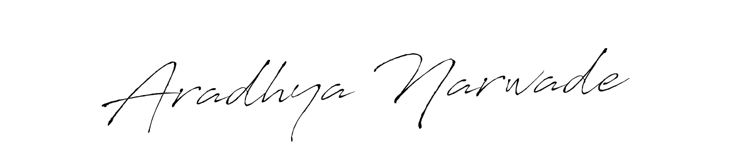 Make a beautiful signature design for name Aradhya Narwade. With this signature (Antro_Vectra) style, you can create a handwritten signature for free. Aradhya Narwade signature style 6 images and pictures png