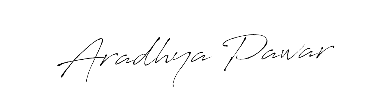 Aradhya Pawar stylish signature style. Best Handwritten Sign (Antro_Vectra) for my name. Handwritten Signature Collection Ideas for my name Aradhya Pawar. Aradhya Pawar signature style 6 images and pictures png