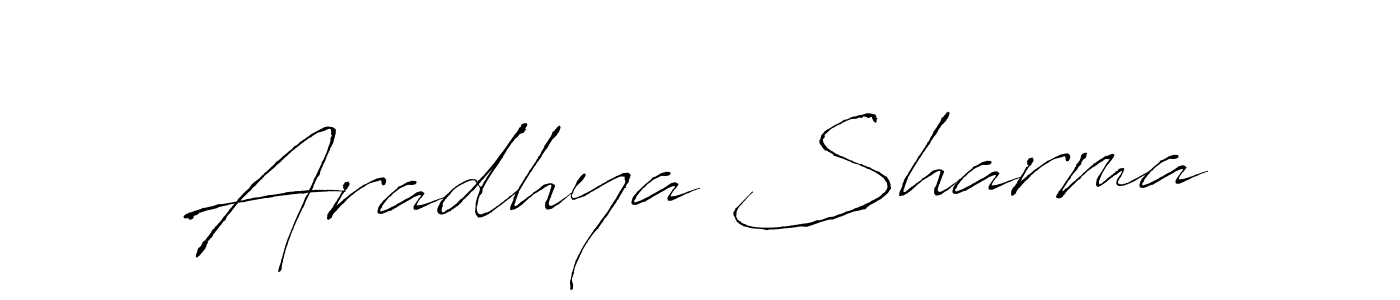 Make a beautiful signature design for name Aradhya Sharma. With this signature (Antro_Vectra) style, you can create a handwritten signature for free. Aradhya Sharma signature style 6 images and pictures png