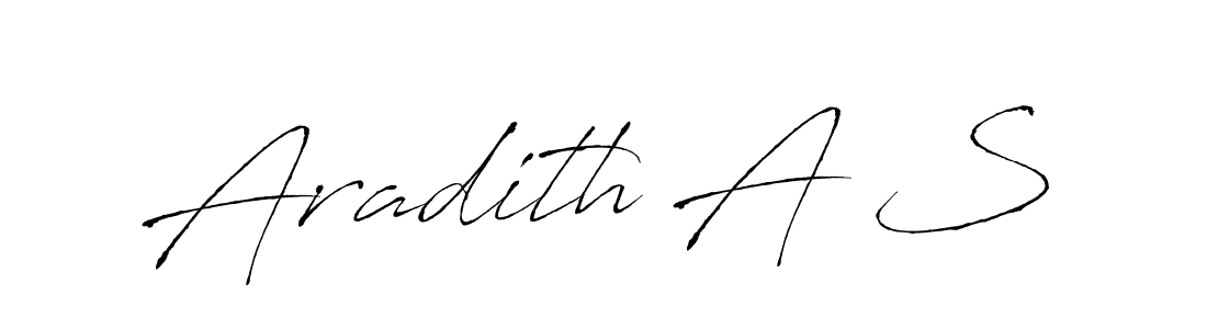 The best way (Antro_Vectra) to make a short signature is to pick only two or three words in your name. The name Aradith A S include a total of six letters. For converting this name. Aradith A S signature style 6 images and pictures png