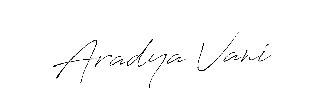 Create a beautiful signature design for name Aradya Vani. With this signature (Antro_Vectra) fonts, you can make a handwritten signature for free. Aradya Vani signature style 6 images and pictures png