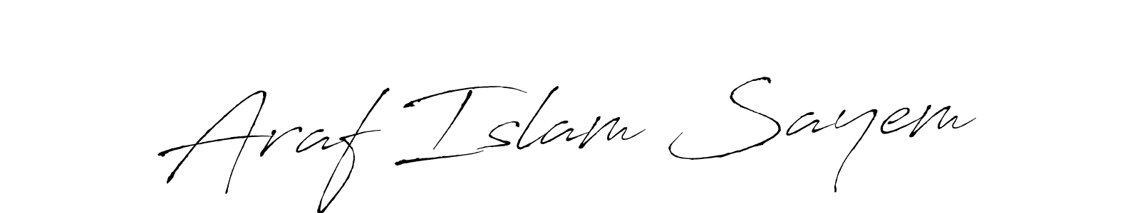 Also we have Araf Islam Sayem name is the best signature style. Create professional handwritten signature collection using Antro_Vectra autograph style. Araf Islam Sayem signature style 6 images and pictures png