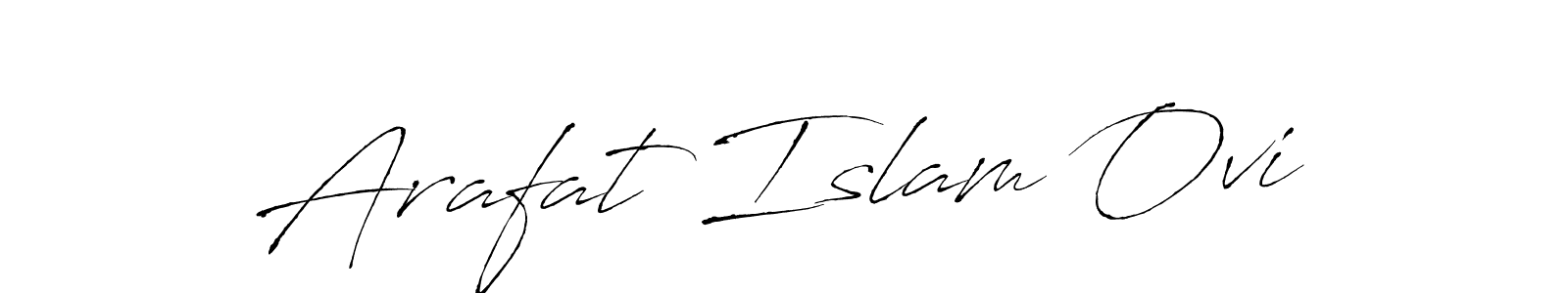 How to make Arafat Islam Ovi name signature. Use Antro_Vectra style for creating short signs online. This is the latest handwritten sign. Arafat Islam Ovi signature style 6 images and pictures png
