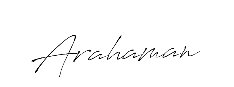 Use a signature maker to create a handwritten signature online. With this signature software, you can design (Antro_Vectra) your own signature for name Arahaman. Arahaman signature style 6 images and pictures png