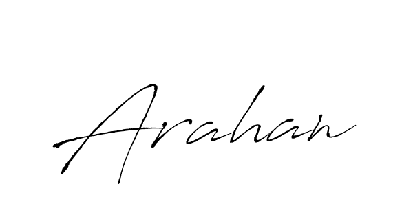 Design your own signature with our free online signature maker. With this signature software, you can create a handwritten (Antro_Vectra) signature for name Arahan. Arahan signature style 6 images and pictures png