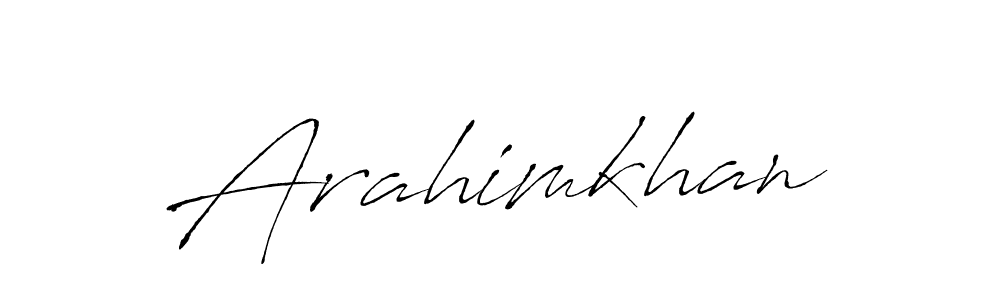 Create a beautiful signature design for name Arahimkhan. With this signature (Antro_Vectra) fonts, you can make a handwritten signature for free. Arahimkhan signature style 6 images and pictures png