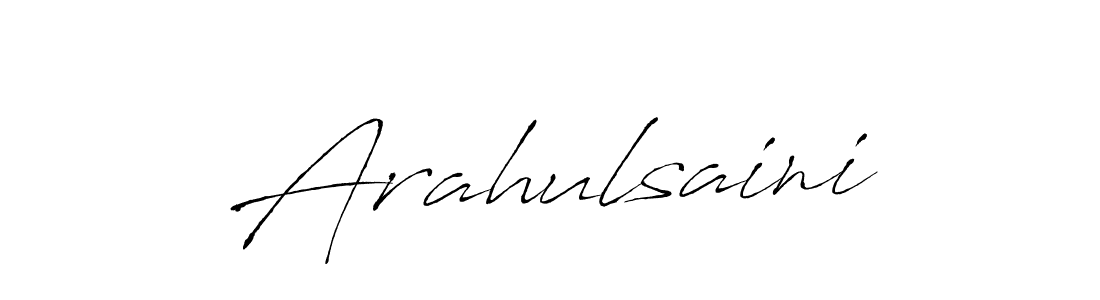 Create a beautiful signature design for name Arahulsaini. With this signature (Antro_Vectra) fonts, you can make a handwritten signature for free. Arahulsaini signature style 6 images and pictures png