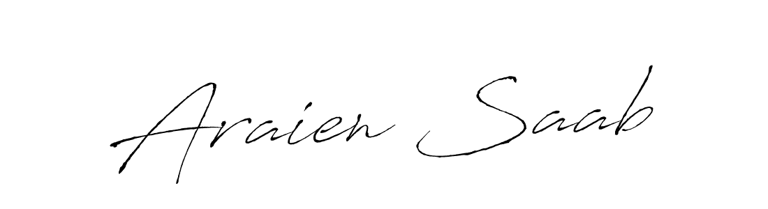 Create a beautiful signature design for name Araien Saab. With this signature (Antro_Vectra) fonts, you can make a handwritten signature for free. Araien Saab signature style 6 images and pictures png