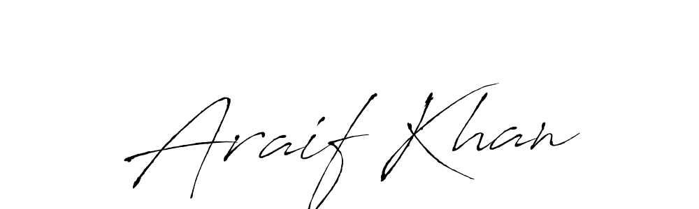 The best way (Antro_Vectra) to make a short signature is to pick only two or three words in your name. The name Araif Khan include a total of six letters. For converting this name. Araif Khan signature style 6 images and pictures png