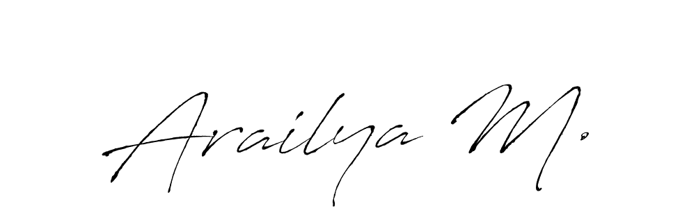 How to make Arailya M. signature? Antro_Vectra is a professional autograph style. Create handwritten signature for Arailya M. name. Arailya M. signature style 6 images and pictures png