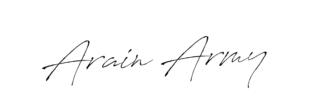 Create a beautiful signature design for name Arain Army. With this signature (Antro_Vectra) fonts, you can make a handwritten signature for free. Arain Army signature style 6 images and pictures png