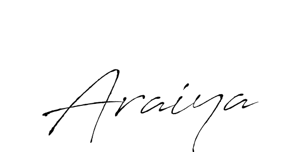Make a beautiful signature design for name Araiya. With this signature (Antro_Vectra) style, you can create a handwritten signature for free. Araiya signature style 6 images and pictures png