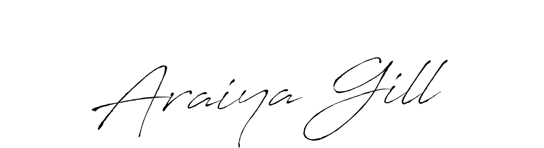 Create a beautiful signature design for name Araiya Gill. With this signature (Antro_Vectra) fonts, you can make a handwritten signature for free. Araiya Gill signature style 6 images and pictures png