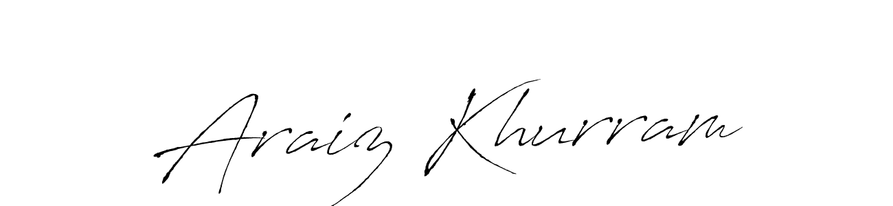Use a signature maker to create a handwritten signature online. With this signature software, you can design (Antro_Vectra) your own signature for name Araiz Khurram. Araiz Khurram signature style 6 images and pictures png