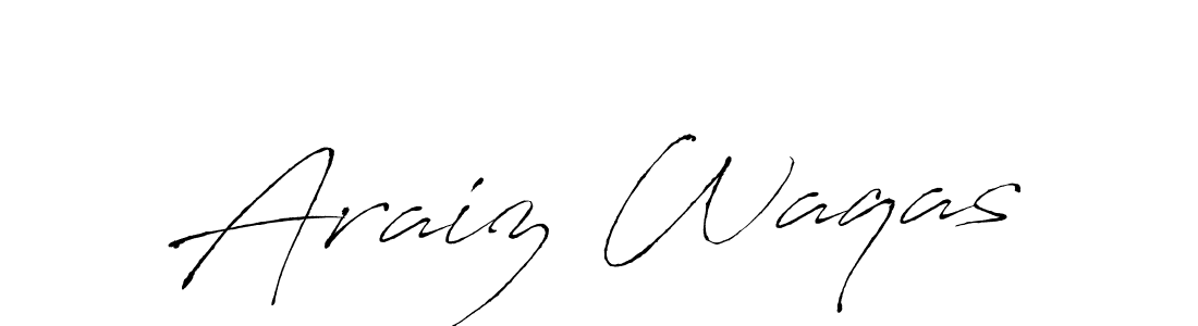 Araiz Waqas stylish signature style. Best Handwritten Sign (Antro_Vectra) for my name. Handwritten Signature Collection Ideas for my name Araiz Waqas. Araiz Waqas signature style 6 images and pictures png