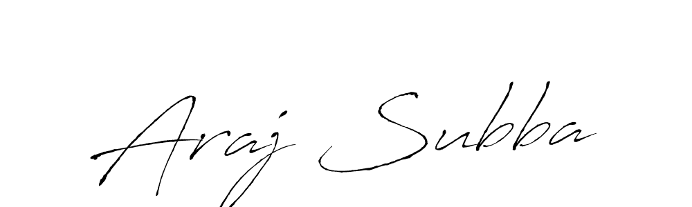 Araj Subba stylish signature style. Best Handwritten Sign (Antro_Vectra) for my name. Handwritten Signature Collection Ideas for my name Araj Subba. Araj Subba signature style 6 images and pictures png