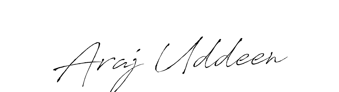 Araj Uddeen stylish signature style. Best Handwritten Sign (Antro_Vectra) for my name. Handwritten Signature Collection Ideas for my name Araj Uddeen. Araj Uddeen signature style 6 images and pictures png