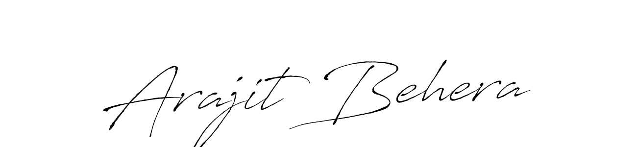 How to make Arajit Behera name signature. Use Antro_Vectra style for creating short signs online. This is the latest handwritten sign. Arajit Behera signature style 6 images and pictures png