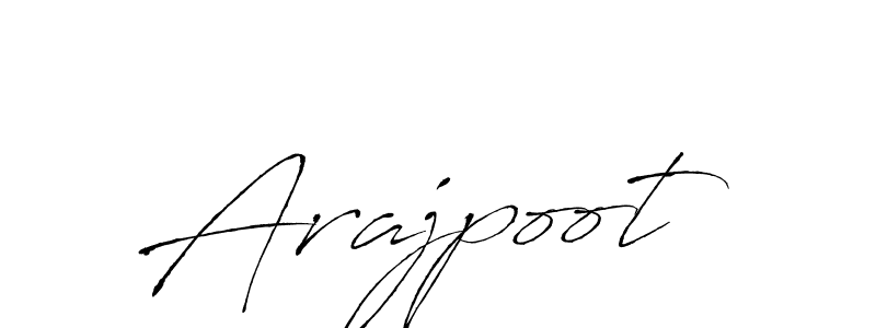 Make a beautiful signature design for name Arajpoot. With this signature (Antro_Vectra) style, you can create a handwritten signature for free. Arajpoot signature style 6 images and pictures png