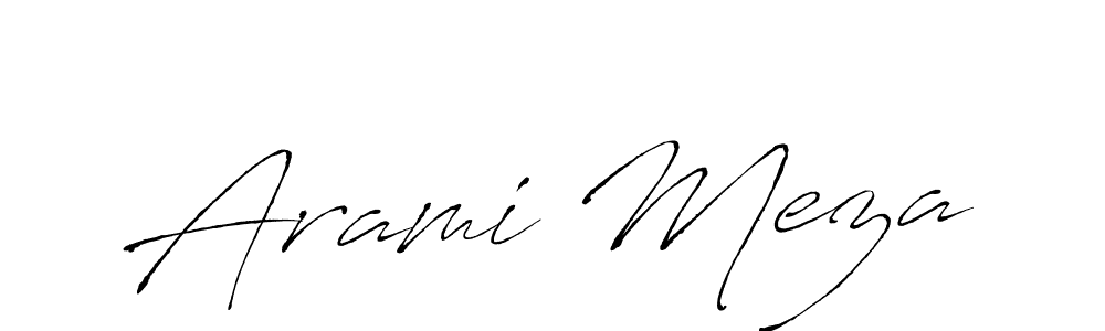 Make a beautiful signature design for name Arami Meza. With this signature (Antro_Vectra) style, you can create a handwritten signature for free. Arami Meza signature style 6 images and pictures png