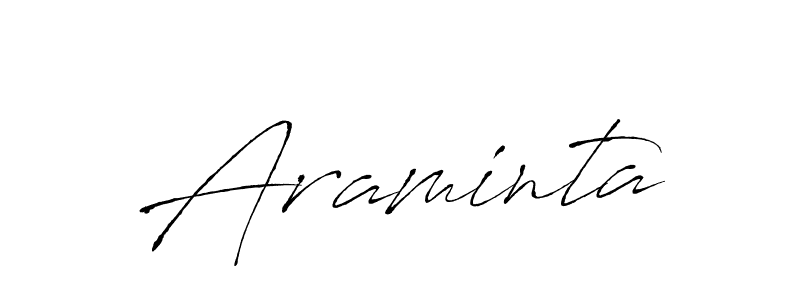 How to make Araminta name signature. Use Antro_Vectra style for creating short signs online. This is the latest handwritten sign. Araminta signature style 6 images and pictures png