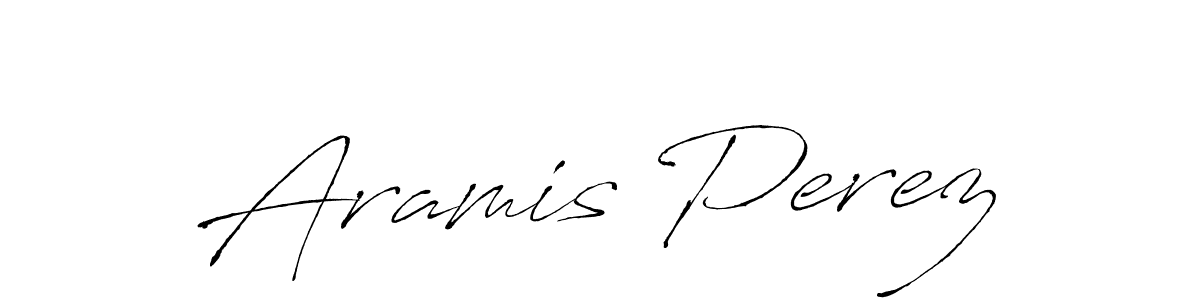 How to make Aramis Perez name signature. Use Antro_Vectra style for creating short signs online. This is the latest handwritten sign. Aramis Perez signature style 6 images and pictures png