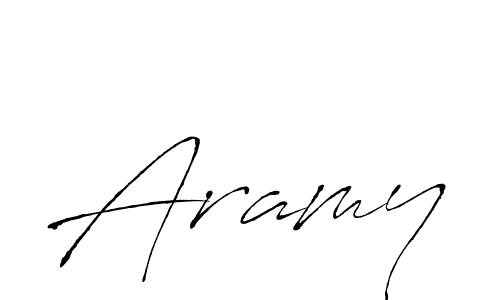Design your own signature with our free online signature maker. With this signature software, you can create a handwritten (Antro_Vectra) signature for name Aramy. Aramy signature style 6 images and pictures png