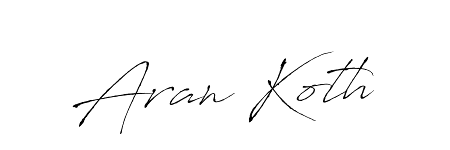 How to make Aran Koth name signature. Use Antro_Vectra style for creating short signs online. This is the latest handwritten sign. Aran Koth signature style 6 images and pictures png