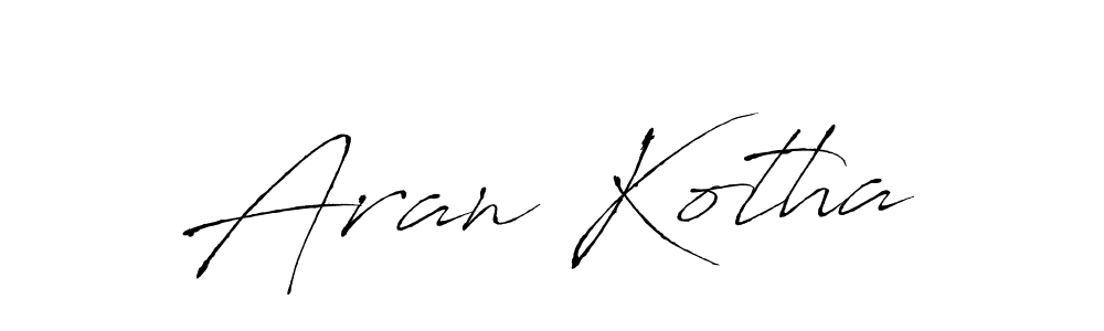 Design your own signature with our free online signature maker. With this signature software, you can create a handwritten (Antro_Vectra) signature for name Aran Kotha. Aran Kotha signature style 6 images and pictures png