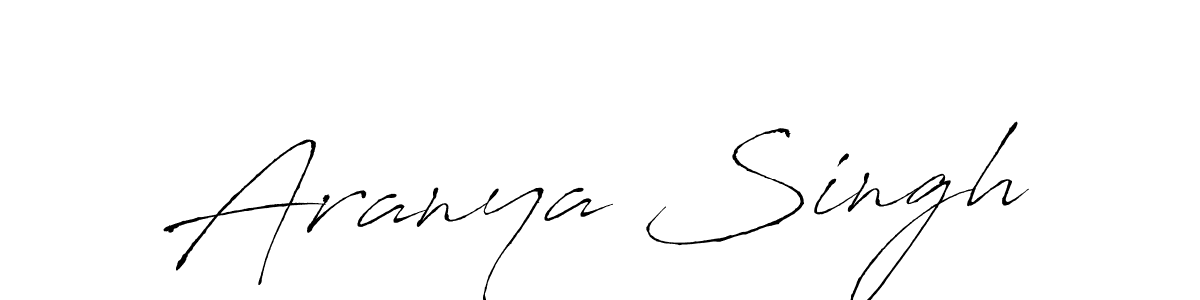 Make a beautiful signature design for name Aranya Singh. With this signature (Antro_Vectra) style, you can create a handwritten signature for free. Aranya Singh signature style 6 images and pictures png