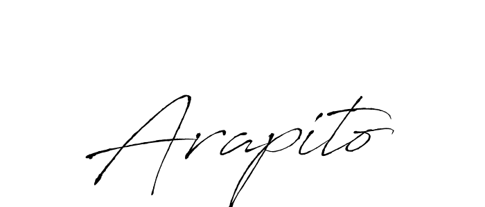 How to make Arapito signature? Antro_Vectra is a professional autograph style. Create handwritten signature for Arapito name. Arapito signature style 6 images and pictures png