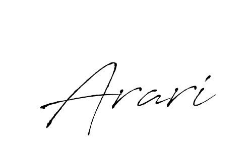Design your own signature with our free online signature maker. With this signature software, you can create a handwritten (Antro_Vectra) signature for name Arari. Arari signature style 6 images and pictures png
