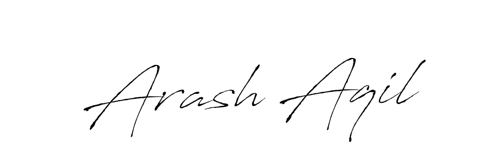 Arash Aqil stylish signature style. Best Handwritten Sign (Antro_Vectra) for my name. Handwritten Signature Collection Ideas for my name Arash Aqil. Arash Aqil signature style 6 images and pictures png