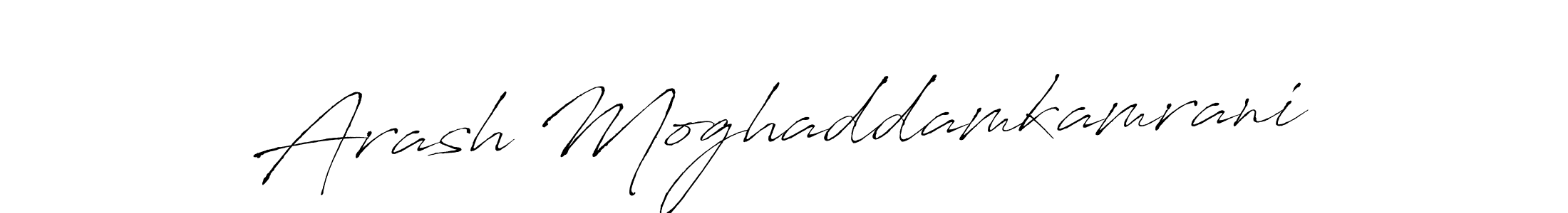 Make a beautiful signature design for name Arash Moghaddamkamrani. With this signature (Antro_Vectra) style, you can create a handwritten signature for free. Arash Moghaddamkamrani signature style 6 images and pictures png