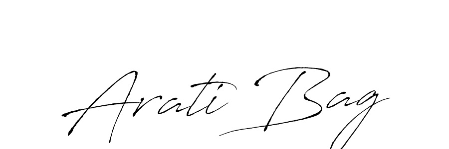 Make a beautiful signature design for name Arati Bag. With this signature (Antro_Vectra) style, you can create a handwritten signature for free. Arati Bag signature style 6 images and pictures png