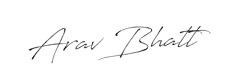 This is the best signature style for the Arav Bhatt name. Also you like these signature font (Antro_Vectra). Mix name signature. Arav Bhatt signature style 6 images and pictures png