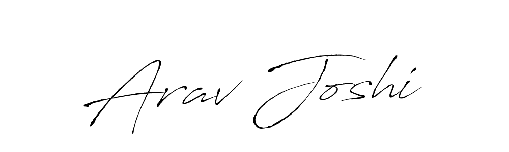 Use a signature maker to create a handwritten signature online. With this signature software, you can design (Antro_Vectra) your own signature for name Arav Joshi. Arav Joshi signature style 6 images and pictures png