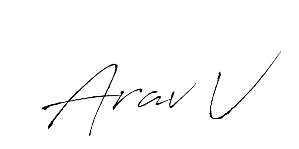 You can use this online signature creator to create a handwritten signature for the name Arav V. This is the best online autograph maker. Arav V signature style 6 images and pictures png