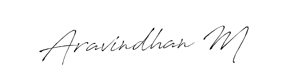Design your own signature with our free online signature maker. With this signature software, you can create a handwritten (Antro_Vectra) signature for name Aravindhan M. Aravindhan M signature style 6 images and pictures png