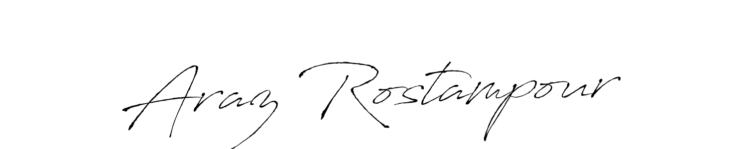 How to make Araz Rostampour signature? Antro_Vectra is a professional autograph style. Create handwritten signature for Araz Rostampour name. Araz Rostampour signature style 6 images and pictures png