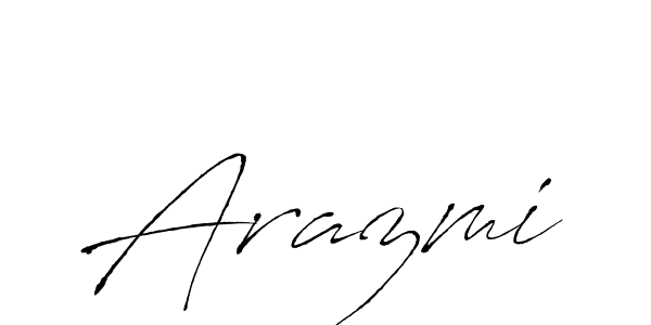 Make a beautiful signature design for name Arazmi. With this signature (Antro_Vectra) style, you can create a handwritten signature for free. Arazmi signature style 6 images and pictures png
