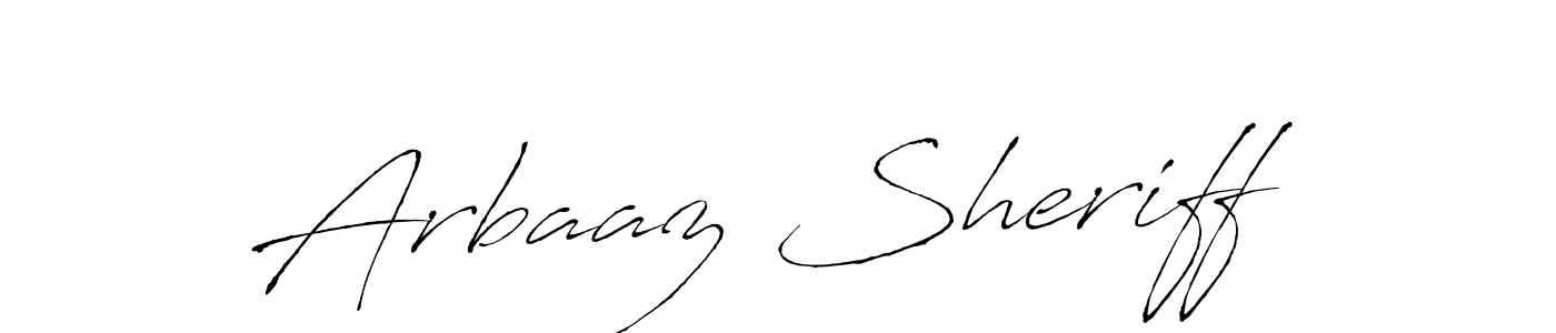 How to make Arbaaz Sheriff name signature. Use Antro_Vectra style for creating short signs online. This is the latest handwritten sign. Arbaaz Sheriff signature style 6 images and pictures png