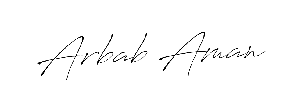 Arbab Aman stylish signature style. Best Handwritten Sign (Antro_Vectra) for my name. Handwritten Signature Collection Ideas for my name Arbab Aman. Arbab Aman signature style 6 images and pictures png