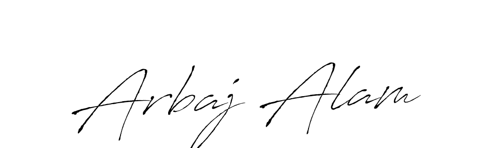 Make a beautiful signature design for name Arbaj Alam. With this signature (Antro_Vectra) style, you can create a handwritten signature for free. Arbaj Alam signature style 6 images and pictures png
