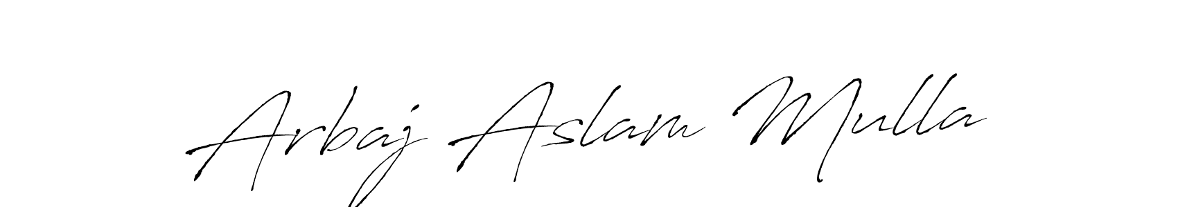 if you are searching for the best signature style for your name Arbaj Aslam Mulla. so please give up your signature search. here we have designed multiple signature styles  using Antro_Vectra. Arbaj Aslam Mulla signature style 6 images and pictures png