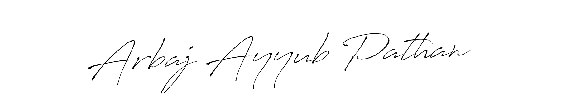 Design your own signature with our free online signature maker. With this signature software, you can create a handwritten (Antro_Vectra) signature for name Arbaj Ayyub Pathan. Arbaj Ayyub Pathan signature style 6 images and pictures png