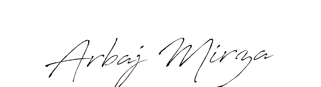 Create a beautiful signature design for name Arbaj Mirza. With this signature (Antro_Vectra) fonts, you can make a handwritten signature for free. Arbaj Mirza signature style 6 images and pictures png