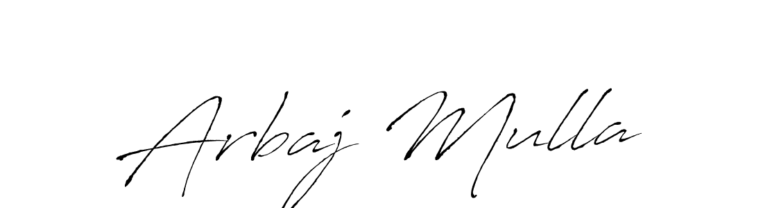 Design your own signature with our free online signature maker. With this signature software, you can create a handwritten (Antro_Vectra) signature for name Arbaj Mulla. Arbaj Mulla signature style 6 images and pictures png