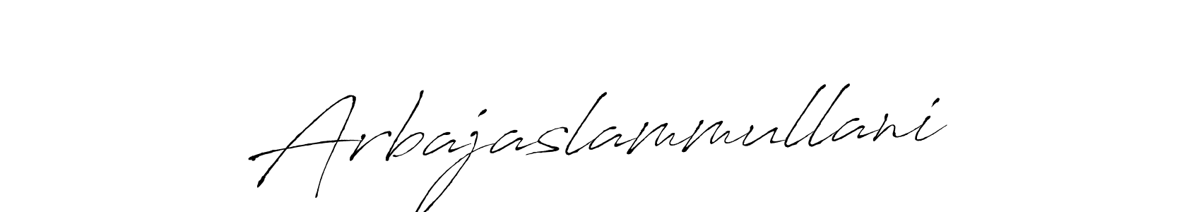 Design your own signature with our free online signature maker. With this signature software, you can create a handwritten (Antro_Vectra) signature for name Arbajaslammullani. Arbajaslammullani signature style 6 images and pictures png